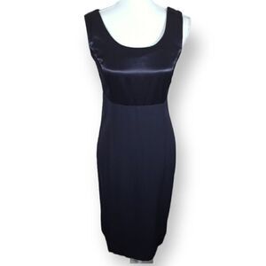 JACLYN HART VINTAGE NAVY BLUE DRESS SZ.12 EUC